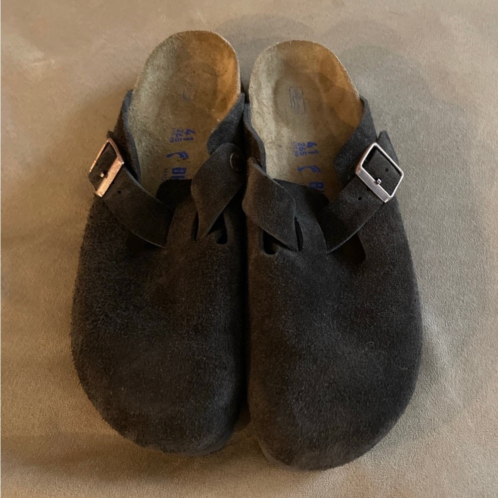 Birkenstock Boston - Dark Brown Suede